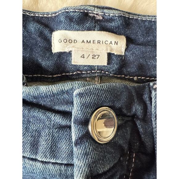 Good American GLC873T Blue260 Good Legs Skinny Cropped Jeans Sz 4/27 Stretch - Picture 7 of 10
